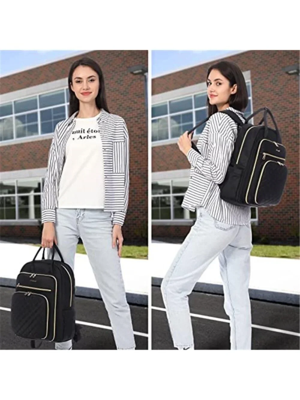 Womens Laptop Backpack Purse Travel Work Business Computer Bag USB Charging Port